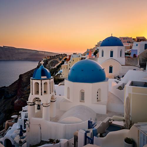 Coucher de soleil à Santorin